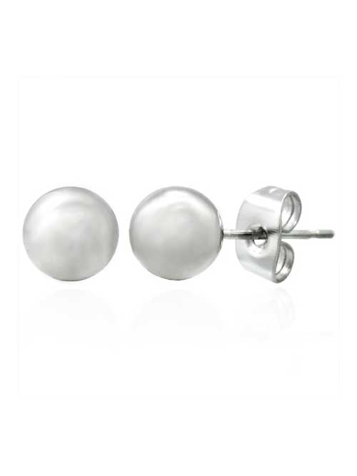 simply stainless steel stud earrings
