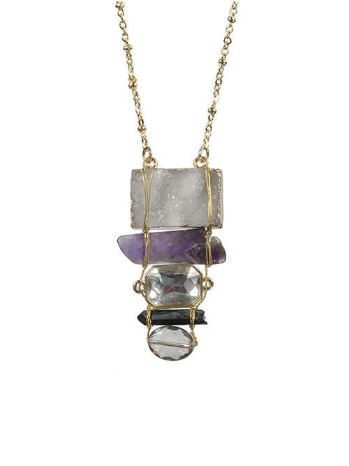 Alma & Co. Violet amethyst necklace. Long necklace