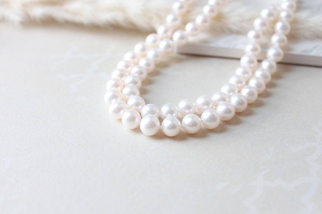pearl necklace from alma and co jewelry